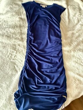 Michael Kors Navy Dress with Branded Neckline